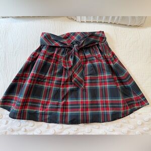 Vineyard Vines Red and Blue Plaid A-Line Skirt